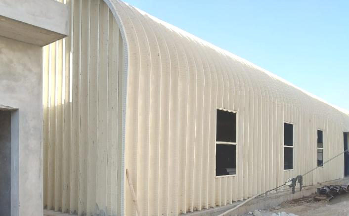 Large-span steel shed construction